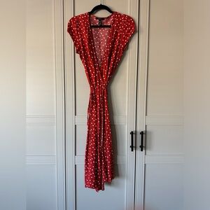Forever 21 Polka Dot Red Wrap Dress
